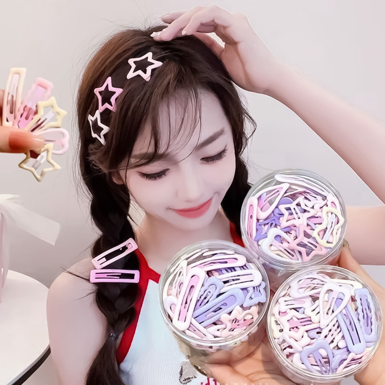 The Korean Lifestyle - 3PCS Tatlı Stil Şapka İğneleri Günlük