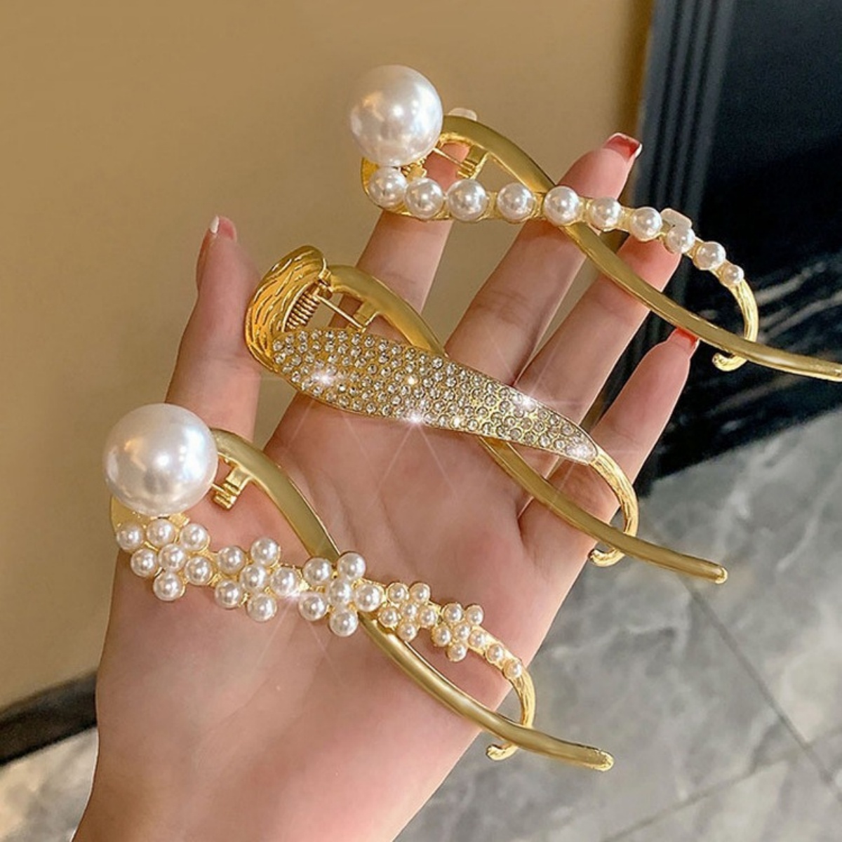 Zarif Glitter inci saç tokası  - The Korean Lifestyle incelemesi ve fiyatı